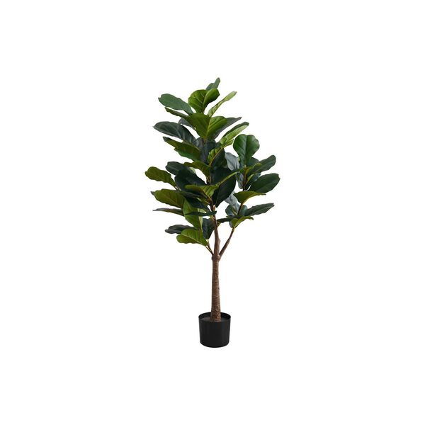Black Green 47-Inch Indoor Floor Potted Real Touch Decorative Artificial Plant, image 1